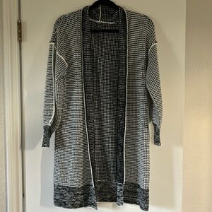 Long Open Knit Cardigan